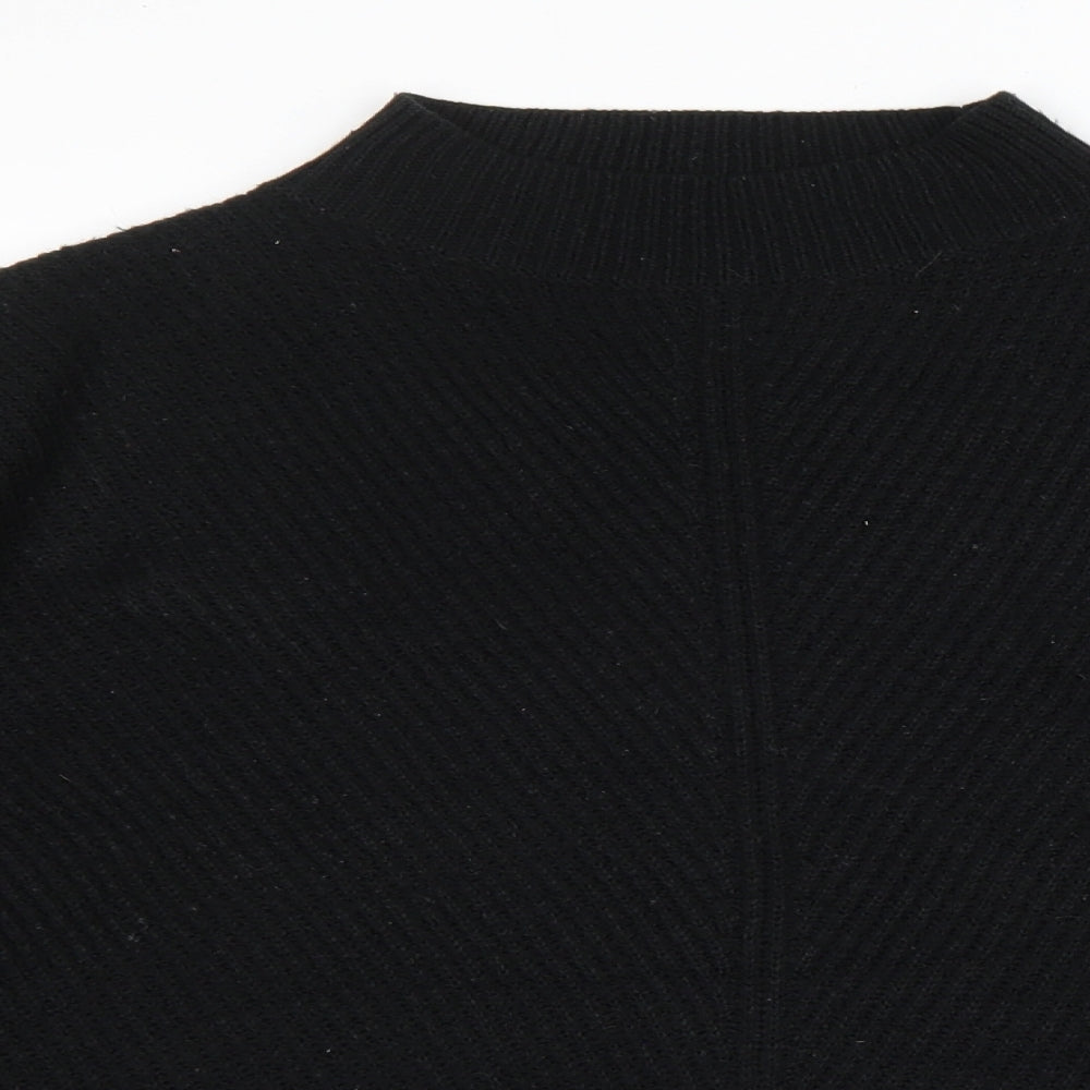 Primark Womens Black Mock Neck Acrylic Pullover Jumper Size 12