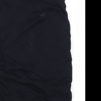 Vertbaudet Womens Blue Cotton Straight & Pencil Skirt Size 10 Drawstring - Ruched
