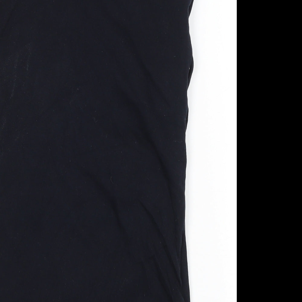 Vertbaudet Womens Blue Cotton Straight & Pencil Skirt Size 10 Drawstring - Ruched