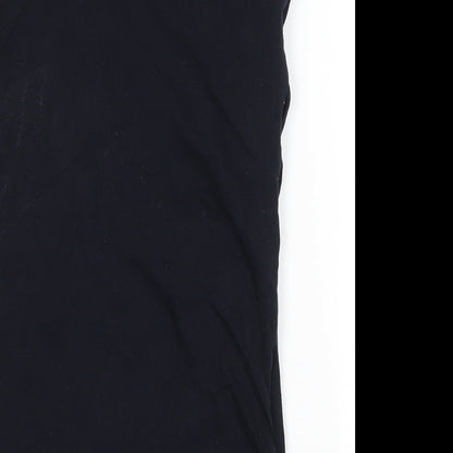 Vertbaudet Womens Blue Cotton Straight & Pencil Skirt Size 10 Drawstring - Ruched