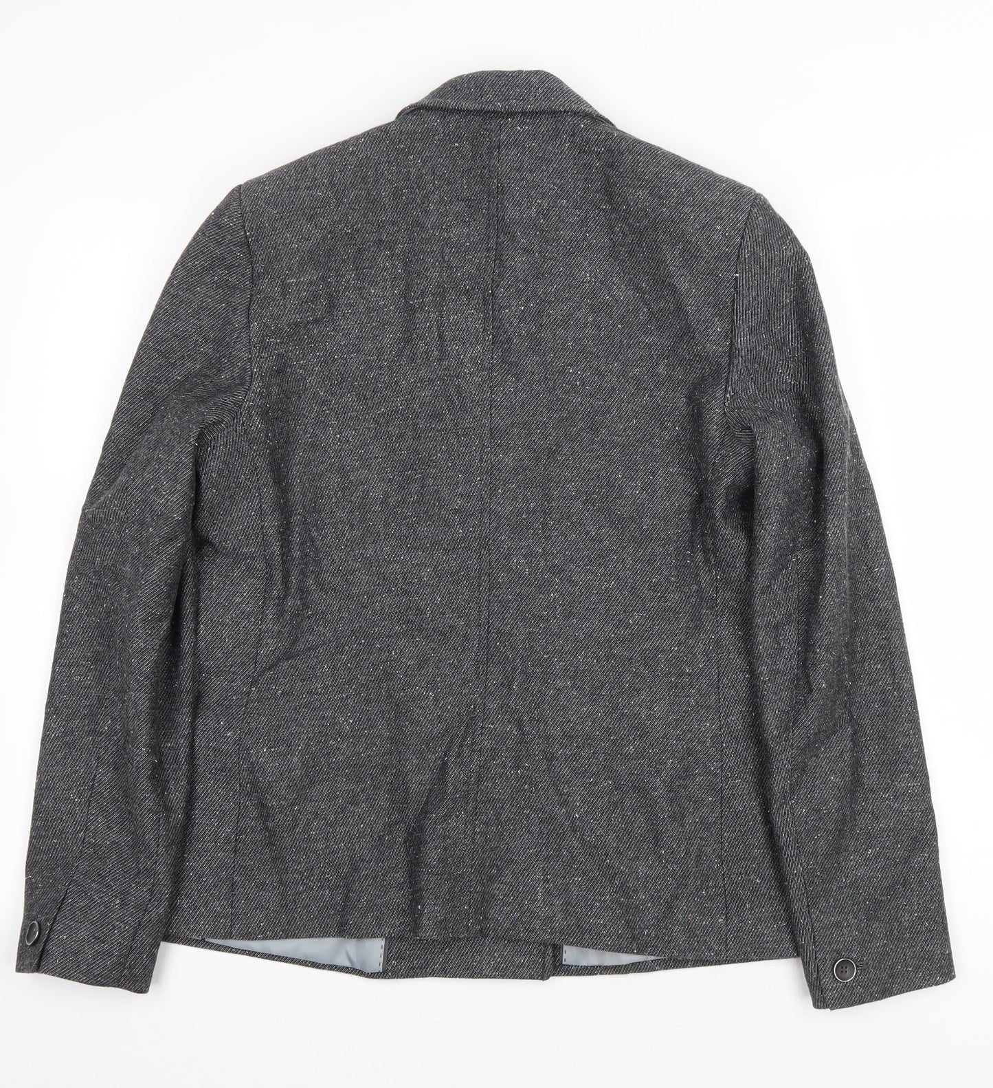 NEXT Womens Grey Cotton Jacket Blazer Size 14