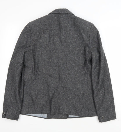 NEXT Womens Grey Cotton Jacket Blazer Size 14