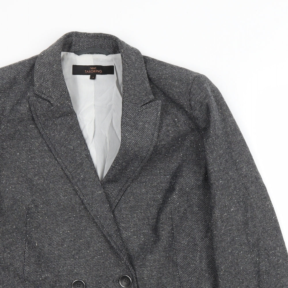 NEXT Womens Grey Cotton Jacket Blazer Size 14