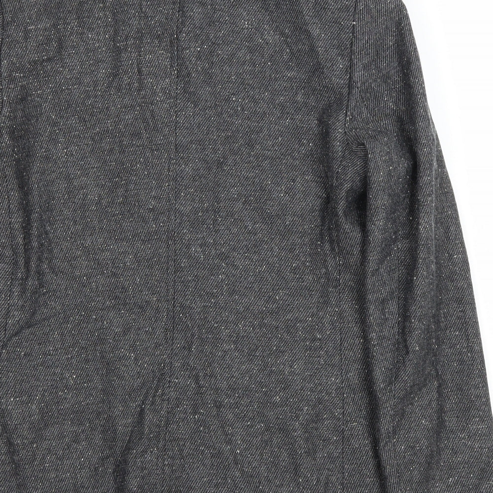 NEXT Womens Grey Cotton Jacket Blazer Size 14