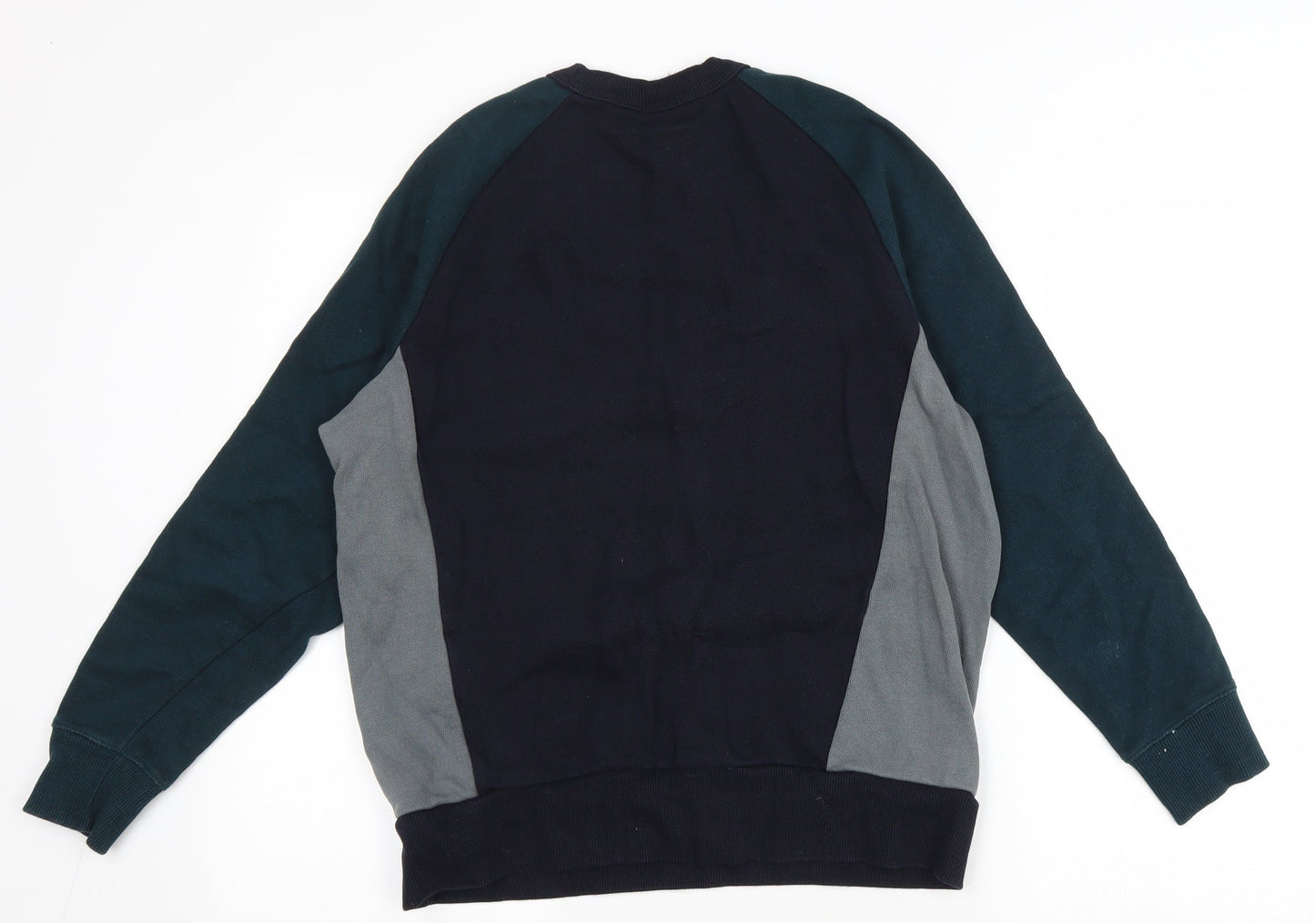 Zara Mens Blue Cotton Pullover Sweatshirt Size S