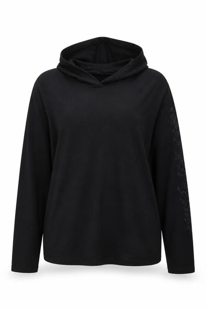 Gaiam Womens Beige Polyester Pullover Hoodie Size L Pullover - Fish and water drops