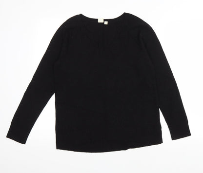 Gap Mens Black V-Neck Nylon Pullover Jumper Size S