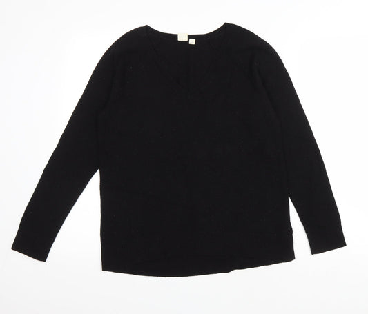 Gap Mens Black V-Neck Nylon Pullover Jumper Size S