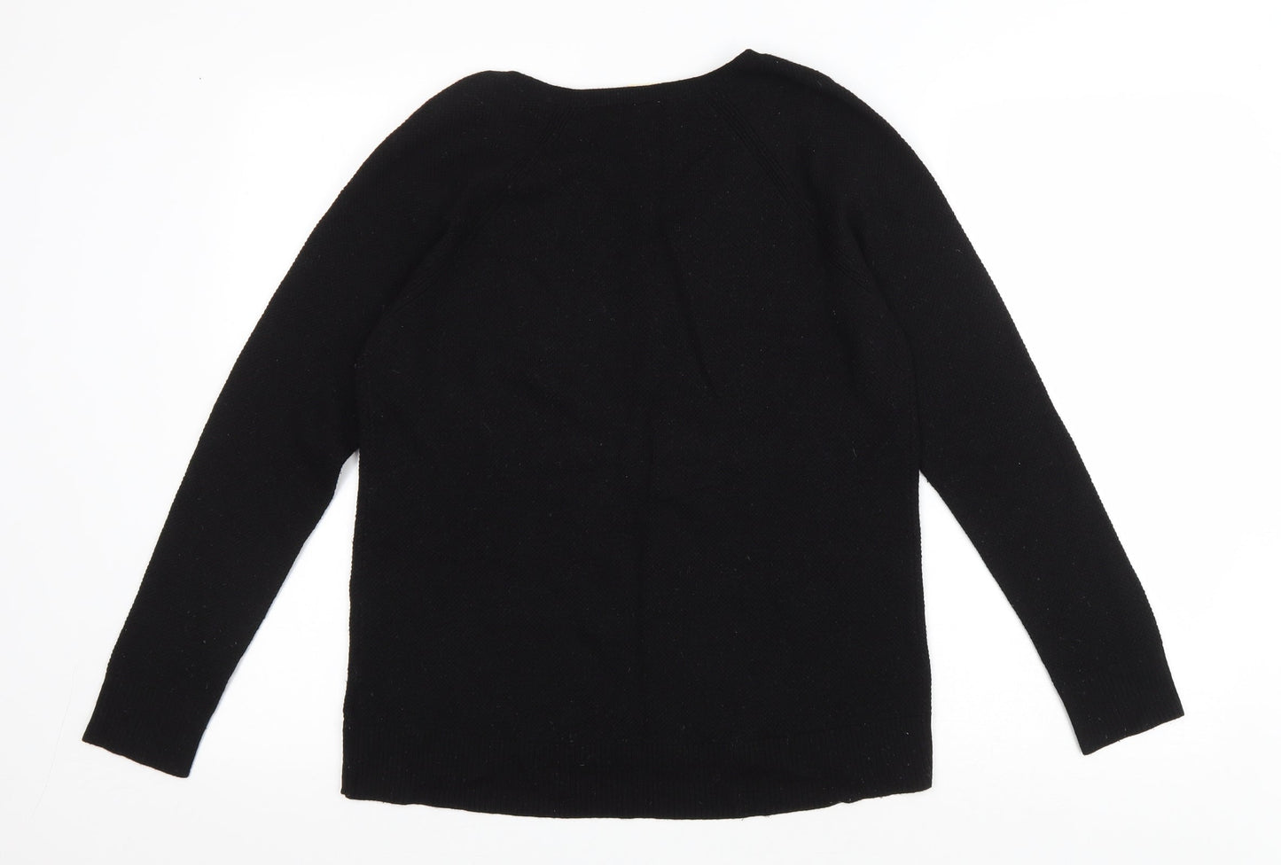 Gap Mens Black V-Neck Nylon Pullover Jumper Size S