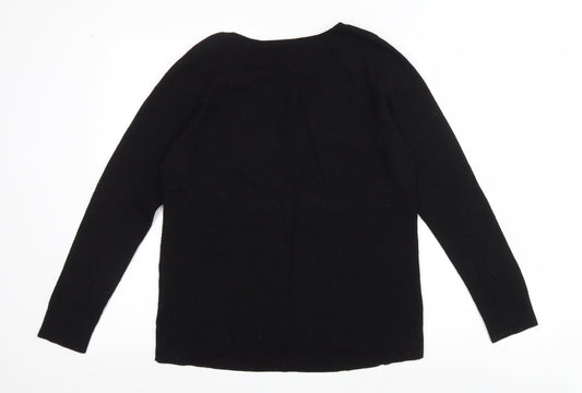 Gap Mens Black V-Neck Nylon Pullover Jumper Size S