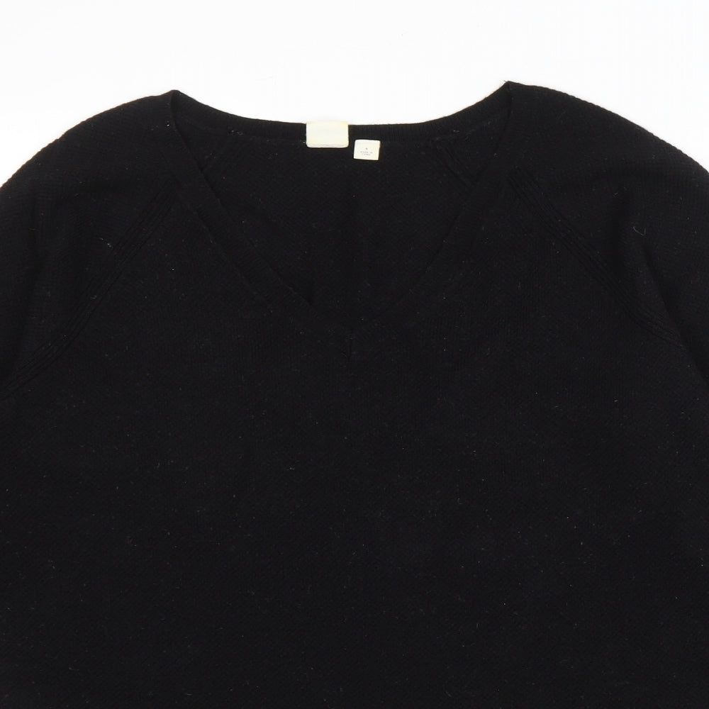 Gap Mens Black V-Neck Nylon Pullover Jumper Size S