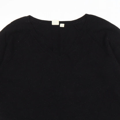 Gap Mens Black V-Neck Nylon Pullover Jumper Size S