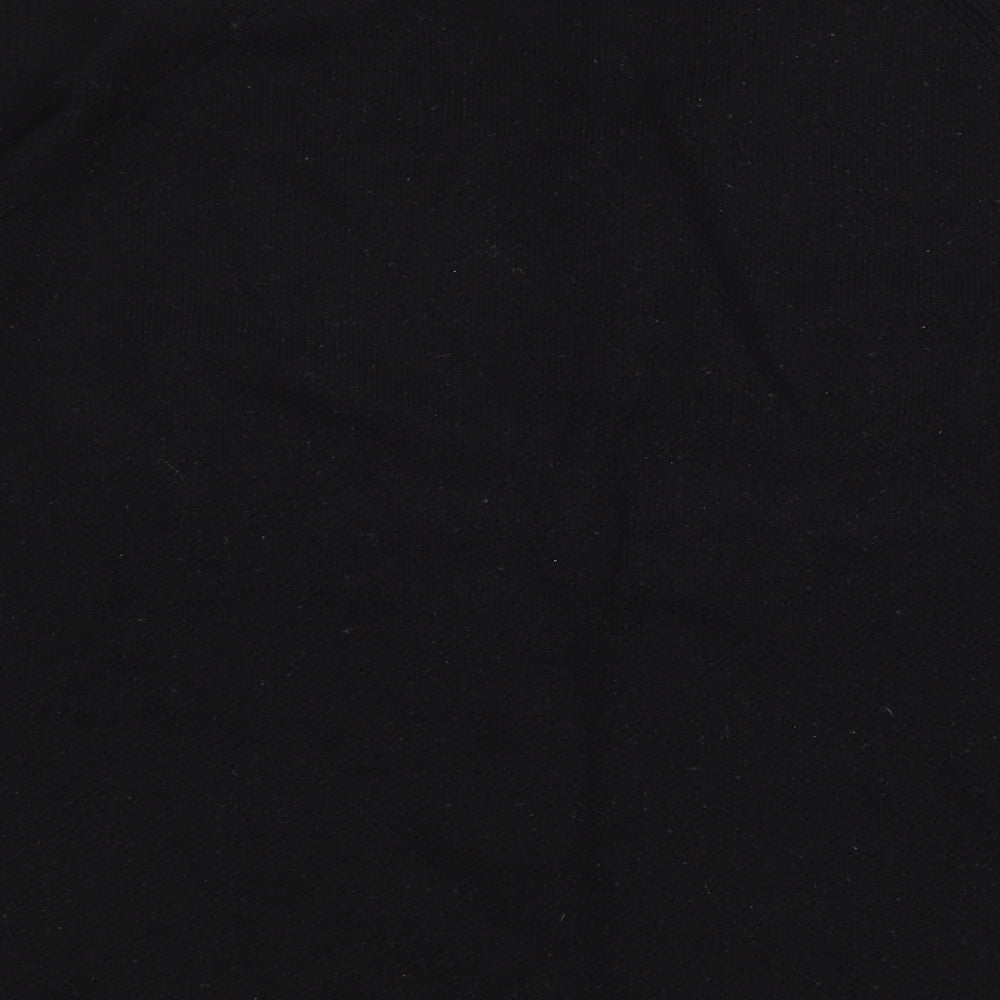 Gap Mens Black V-Neck Nylon Pullover Jumper Size S