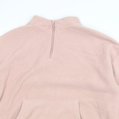 Select Womens Pink Polyester Pullover Sweatshirt Size S Zip