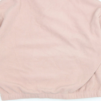 Select Womens Pink Polyester Pullover Sweatshirt Size S Zip
