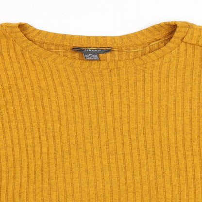 Primark Womens Yellow Round Neck Polyester Pullover Jumper Size XL