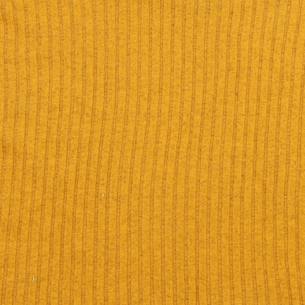 Primark Womens Yellow Round Neck Polyester Pullover Jumper Size XL