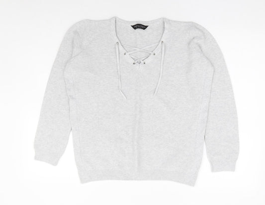 Womens UK Size 12 Dorothy Perkins Grey Pullover Jumper