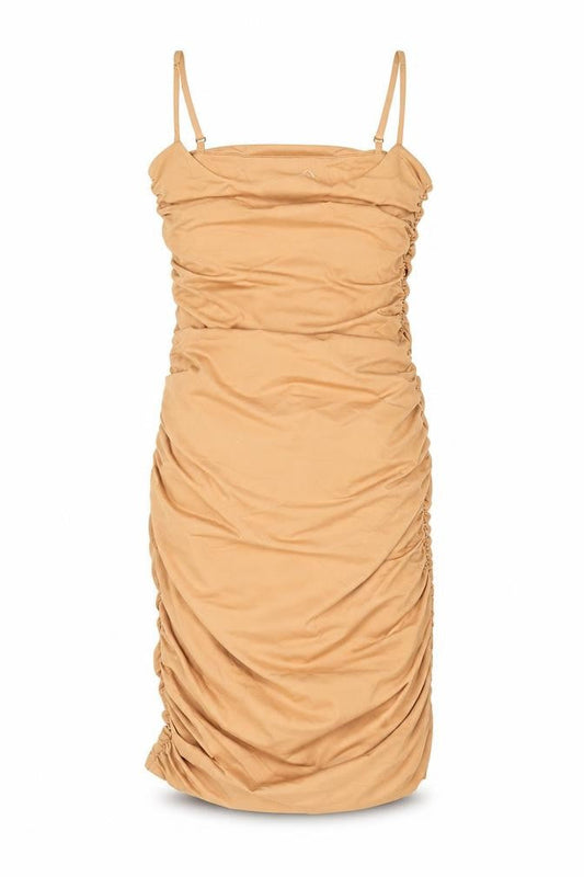 Oh Polly Womens Yellow Polyester Bodycon Size 8 Square Neck Pullover