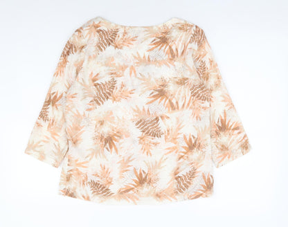 Womens UK Size 10 Marks and Spencer Orange Basic Blouse