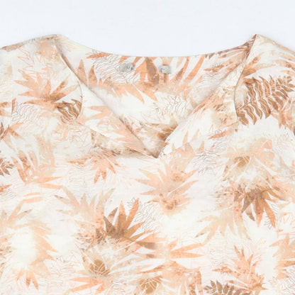 Womens UK Size 10 Marks and Spencer Orange Basic Blouse