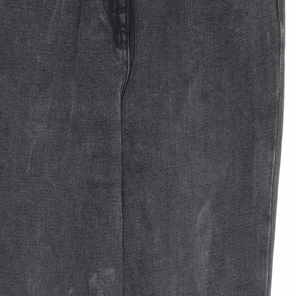 NEXT Womens Black Cotton Skinny Jeans Size 10 L28 in Regular Zip