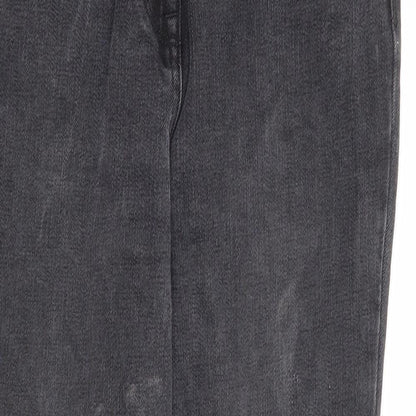NEXT Womens Black Cotton Skinny Jeans Size 10 L28 in Regular Zip