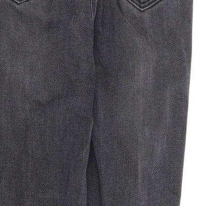 NEXT Womens Black Cotton Skinny Jeans Size 10 L28 in Regular Zip