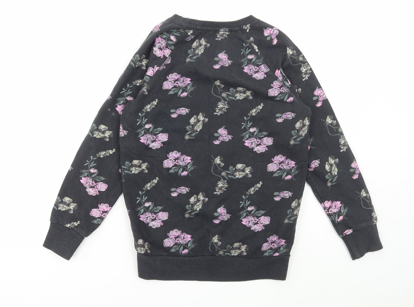 Young Dimension Girls Multicoloured Floral Cotton Pullover Sweatshirt Size 10-11 Years Pullover - Daydreamer