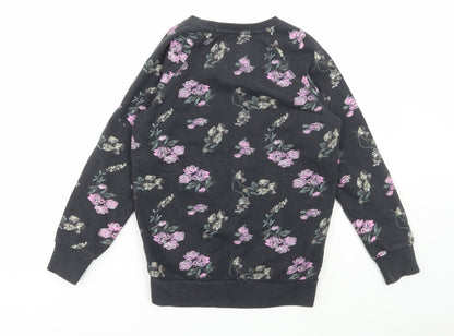 Young Dimension Girls Multicoloured Floral Cotton Pullover Sweatshirt Size 10-11 Years Pullover - Daydreamer