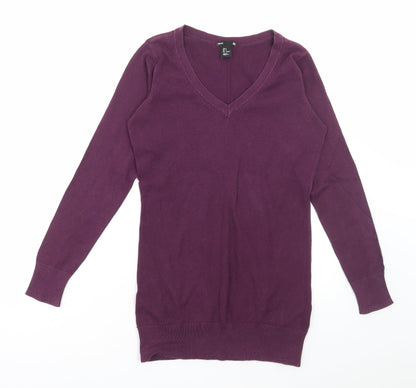 Womens UK Size S H&M Purple Pullover Jumper