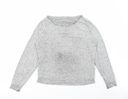 Primark Womens Grey Boat Neck Viscose Pullover Jumper Size M