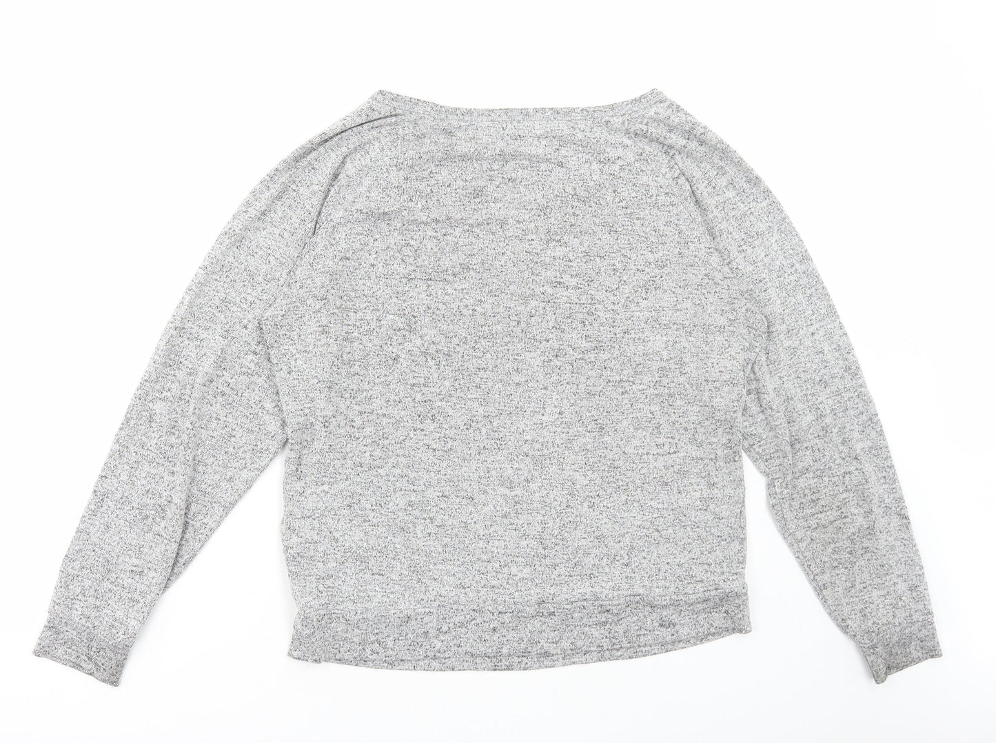 Primark Womens Grey Boat Neck Viscose Pullover Jumper Size M