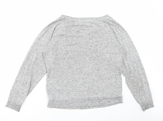 Primark Womens Grey Boat Neck Viscose Pullover Jumper Size M