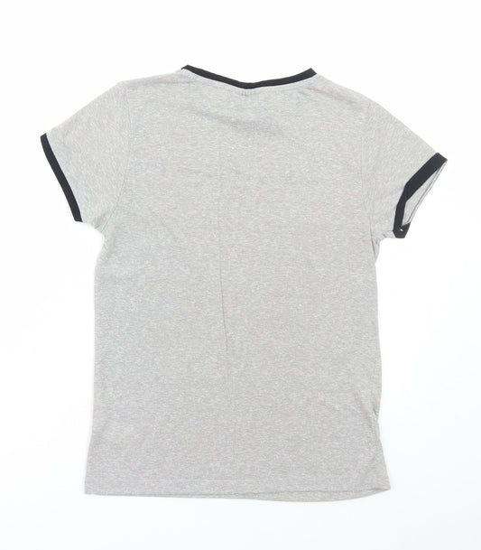 Primark Womens Grey Polyester Basic T-Shirt Size 10 Round Neck - Friends