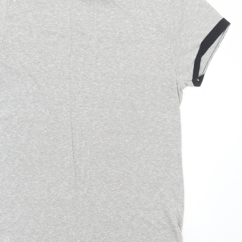 Primark Womens Grey Polyester Basic T-Shirt Size 10 Round Neck - Friends