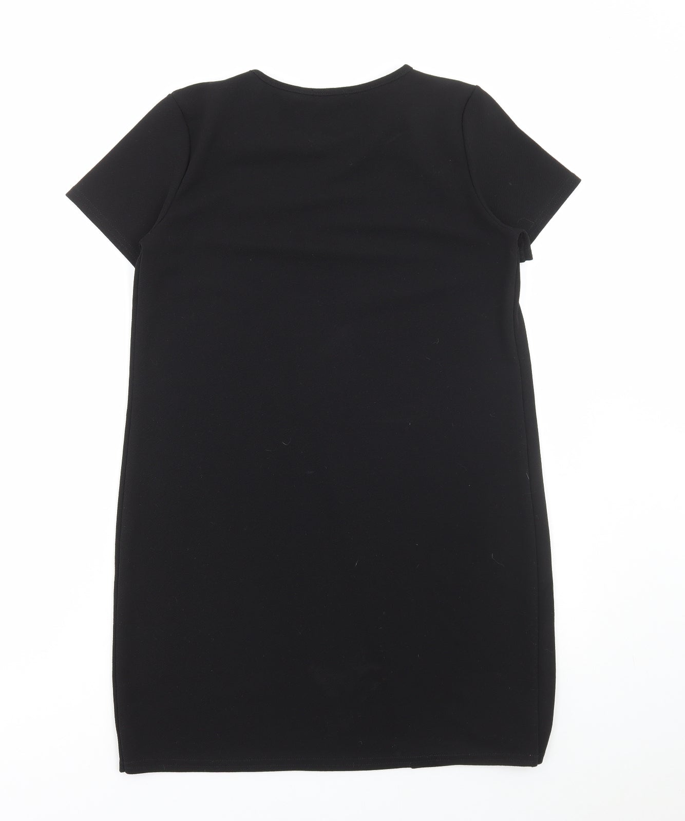 Boohoo Womens Black Polyester A-Line Size 12 Round Neck Pullover