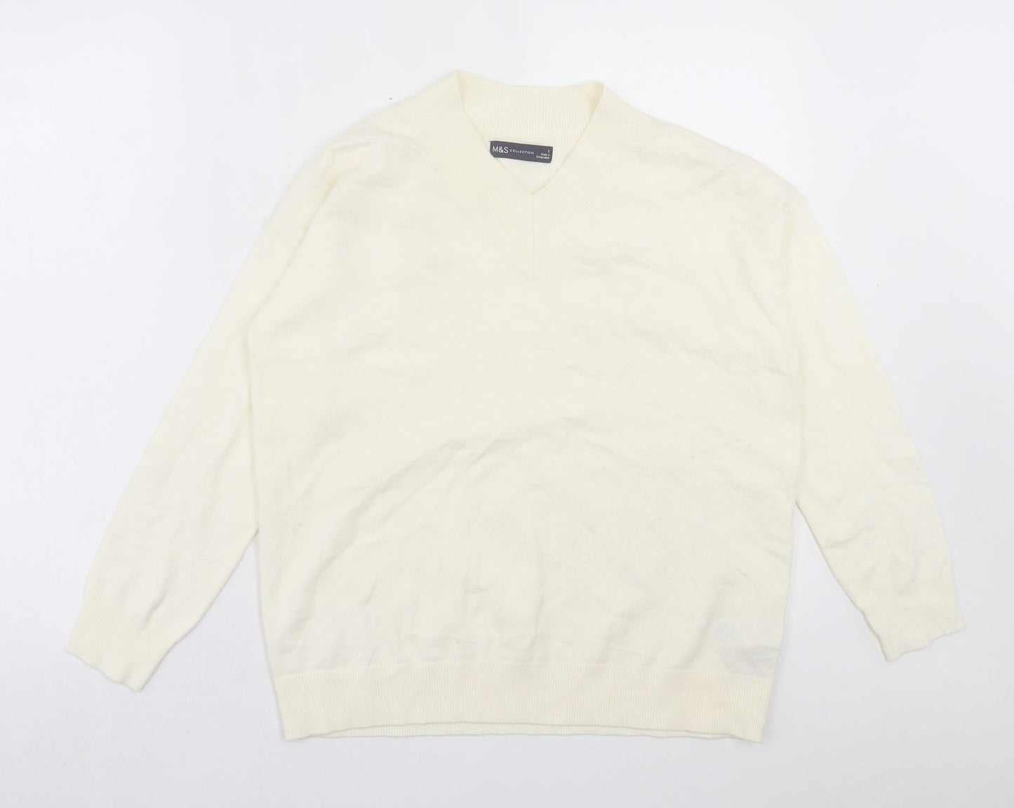 Womens UK Size S Marks and Spencer Ivory Pullover Jumper