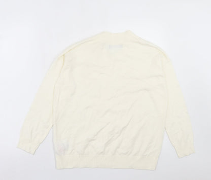 Womens UK Size S Marks and Spencer Ivory Pullover Jumper