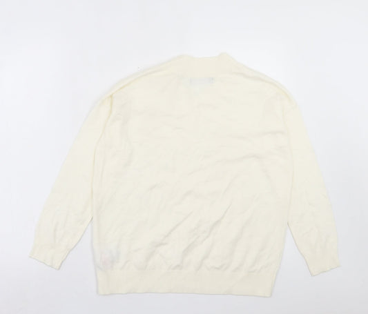 Womens UK Size S Marks and Spencer Ivory Pullover Jumper