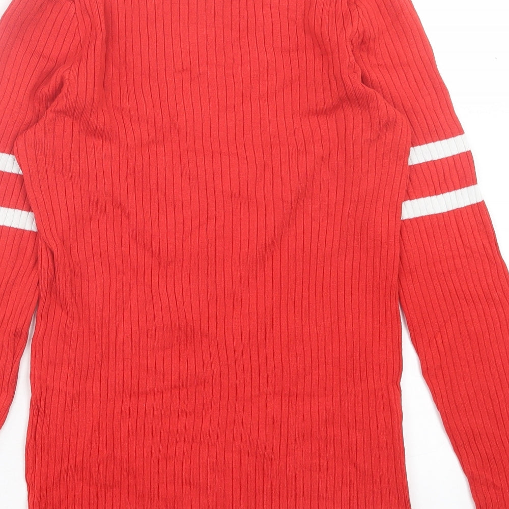 Womens UK Size S H&M Red Pullover Jumper