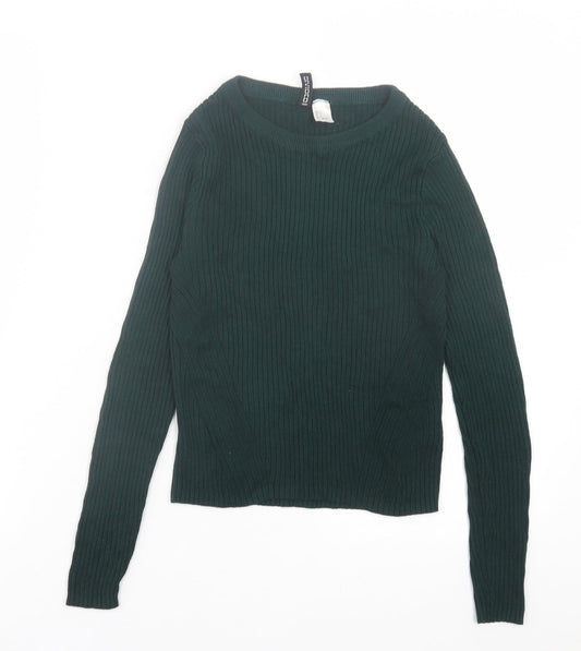 Womens UK Size S H&M Green Pullover Jumper