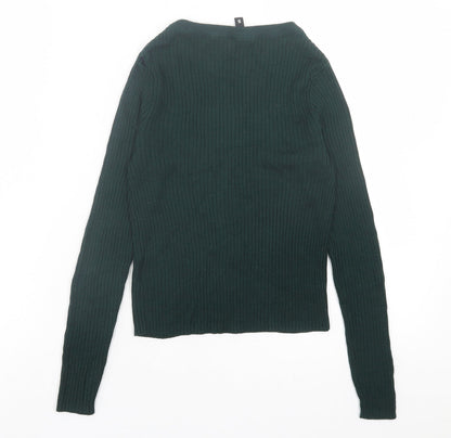 Womens UK Size S H&M Green Pullover Jumper