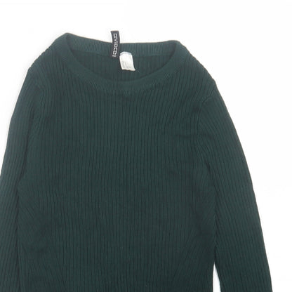 Womens UK Size S H&M Green Pullover Jumper