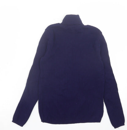 Atmosphere Womens Blue Crew Neck Acrylic Pullover Jumper Size 8