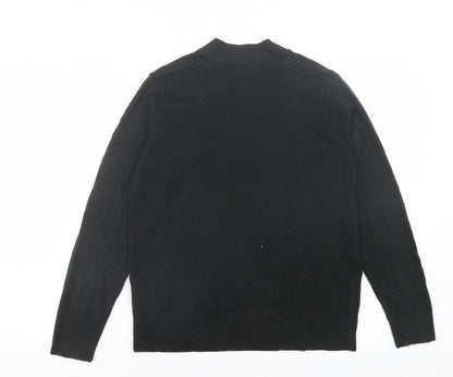 Marks and Spencer Womens Black V-Neck Acrylic Cardigan Jumper Size M