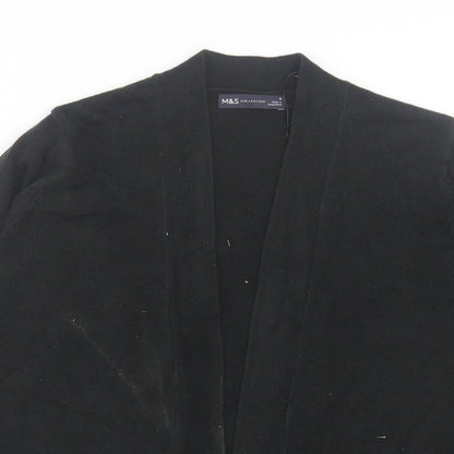 Marks and Spencer Womens Black V-Neck Acrylic Cardigan Jumper Size M