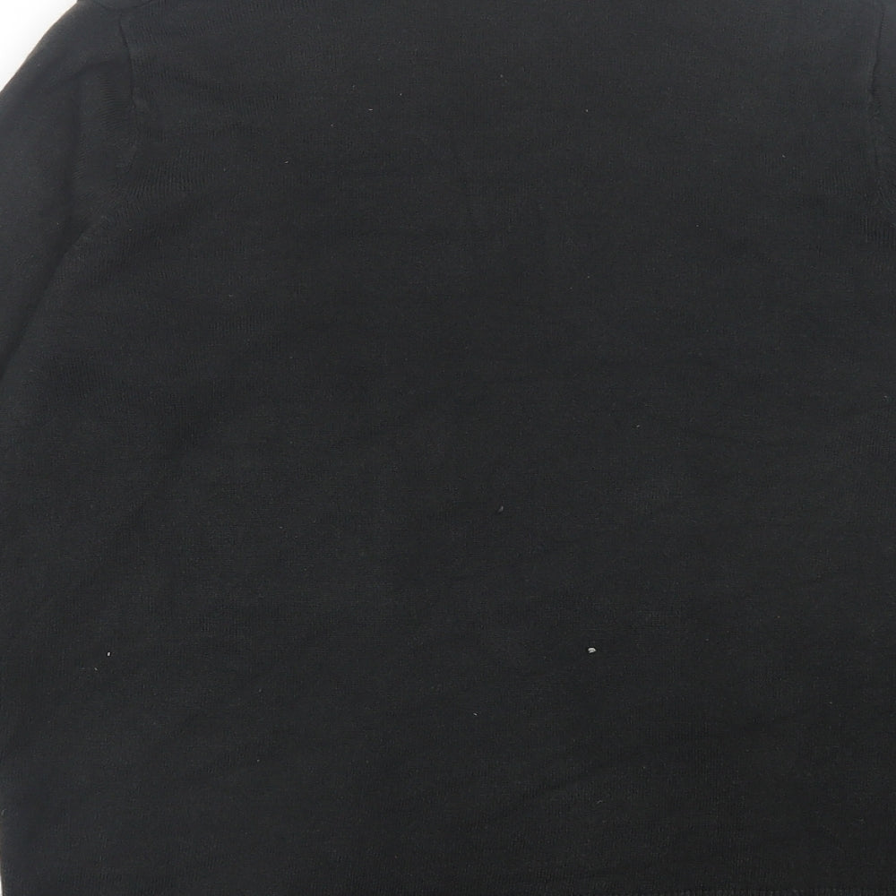 Marks and Spencer Womens Black V-Neck Acrylic Cardigan Jumper Size M