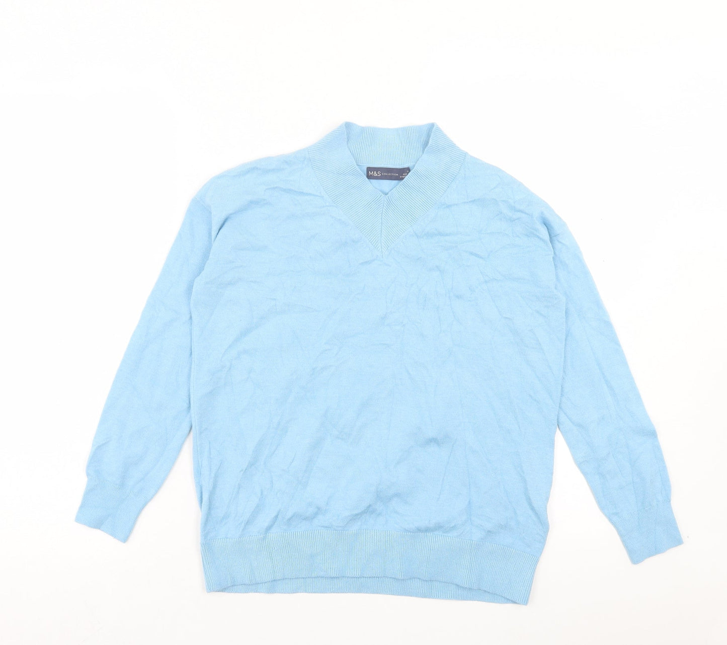 Womens UK Size XS Marks and Spencer Blue Pullover Jumper