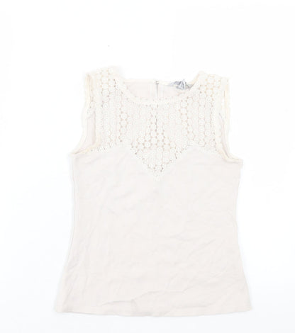 Womens UK Size XS H&M Beige Basic Tank